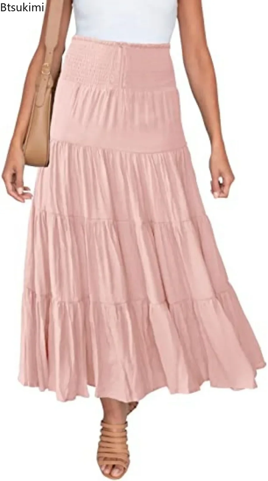 2025 Women's Fashion A-Line Long Skirt Spring Summer Holiday