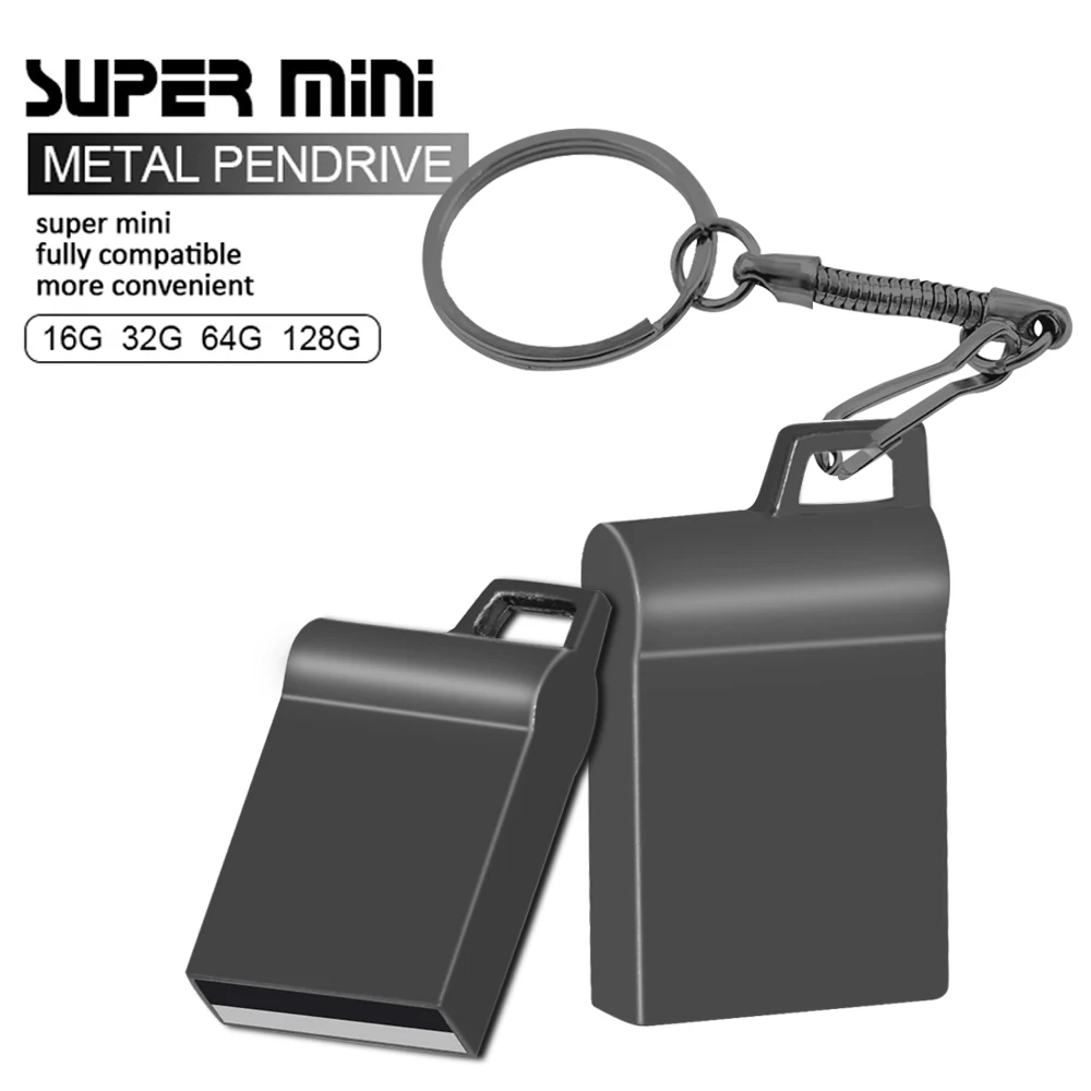 

New Super Mini Metal Usb Flash Drive 4G 8G 16G Pen Drive 32GB High Speed Memory Stick U Disk 64G Pendrive 2.0 Memoria Usb