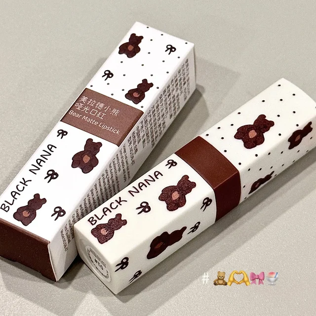 1pc Waterproof Matte Coffee Brown Lipstick Moisturizing Long Lasting Not Easy To Fade Low Saturation Rose Pink Brown Lip Gloss