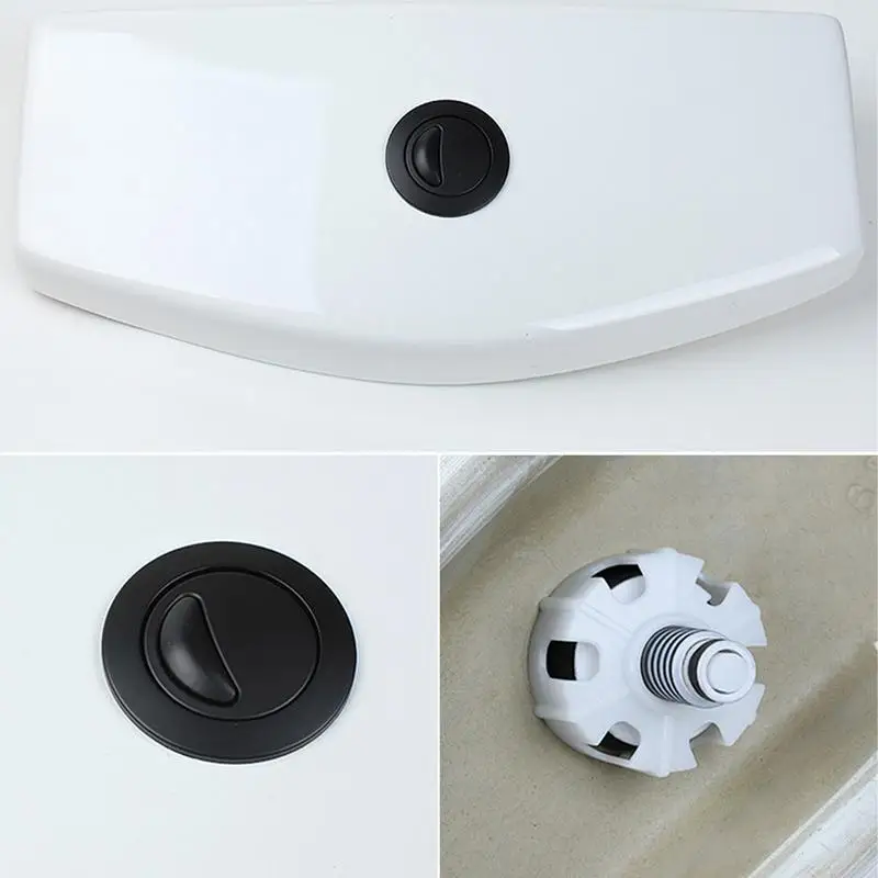 Toilet Push Button Replacement Toilet Double Push Button Round Flushing Rustproof Replacement Wire Control