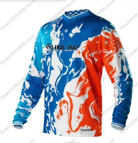Abbigliamento Da Pesca Leggero Morbido Abbigliamento Per La Protezione Solare Sunline Anti-Uv Jersey Camicie A Maniche Lunghe All'Aperto Waders Pesca 