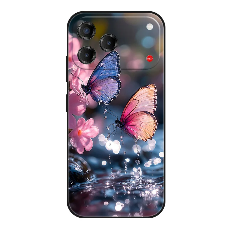 Marble Painted Soft Matte Silicone Back Cover - Elegant Design Case