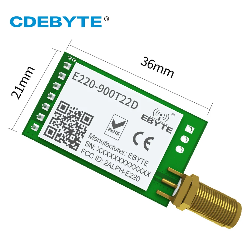 CDEBYTE LoRa LLCC68 868MHz 915MHz Wireless Module 22dBm Long Range 5km E220-900T22D SMA-K UART RSSI Transmitter Receiver DIP IOT for wireless module