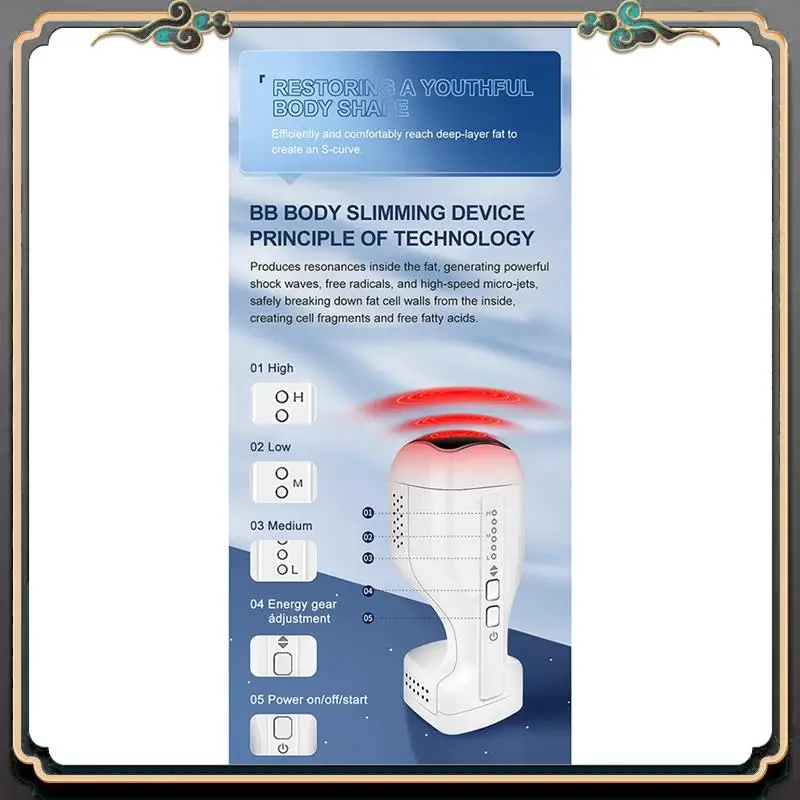 Body Slimming Ultrasonic Cavitation Device Belly Fat Removal Massager Weight Loss Anti Cellulite Slimming US Plug Durable