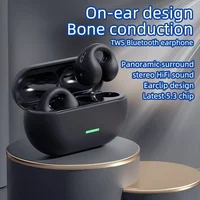 T75 Sport Bone-Conduction Bluetooth 5.3 Earphones HiFi Sound Wireless Headphones Earclip Waterproof Open Ear Headset Earring 1