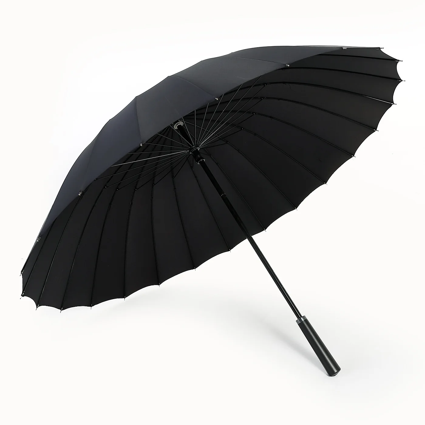 Business 24 Bone Manual Long Umbrella Men Women Retro Red Balck Large Umbrella Anti-storm Sunscreen Cute Household