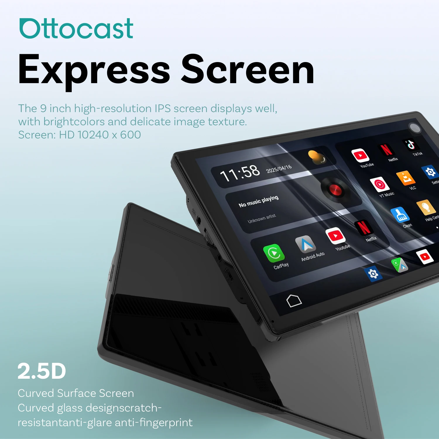 新品Ottocast Express 9インチ車載タッチスクリーン 新品Ottocast Express 9インチ車載タッチスクリーン Ottocast Express