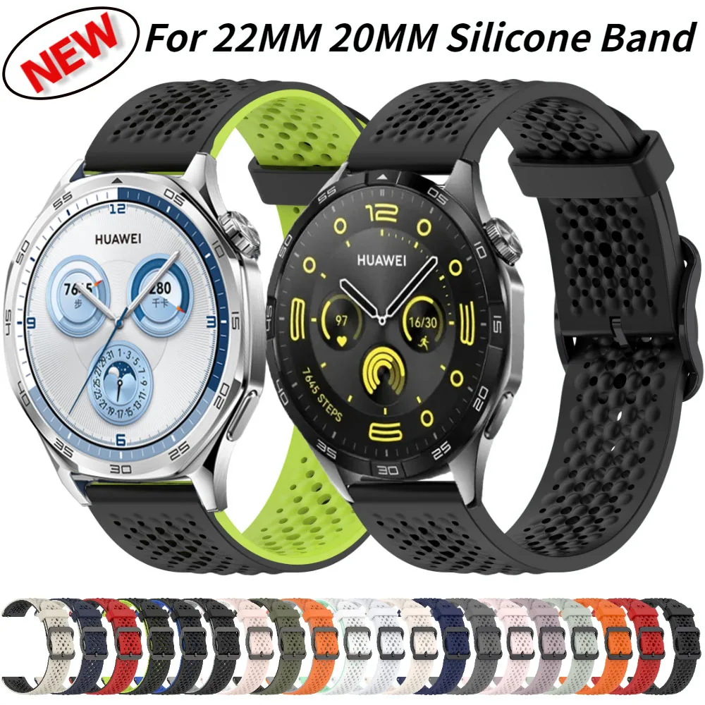 Liquid Silicone Smartwatch Strap - Versatile 20mm/22mm Wristband in Multiple Sizes