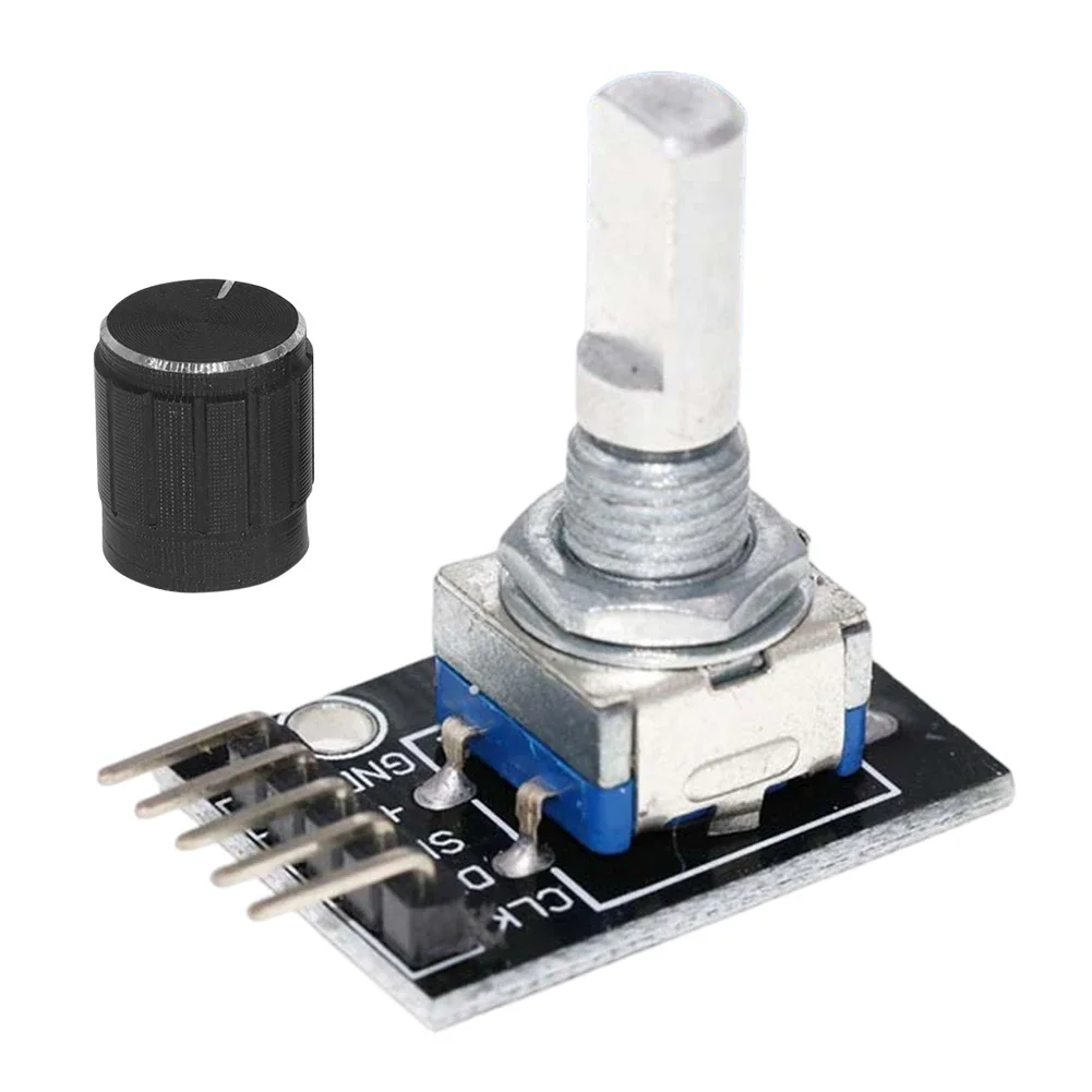 1-8 pces KY-040 módulo codificador rotativo de 360 graus com tampa do botão 5v módulo de placa de desenvolvimento de interruptor de sensor de tijolo para arduino