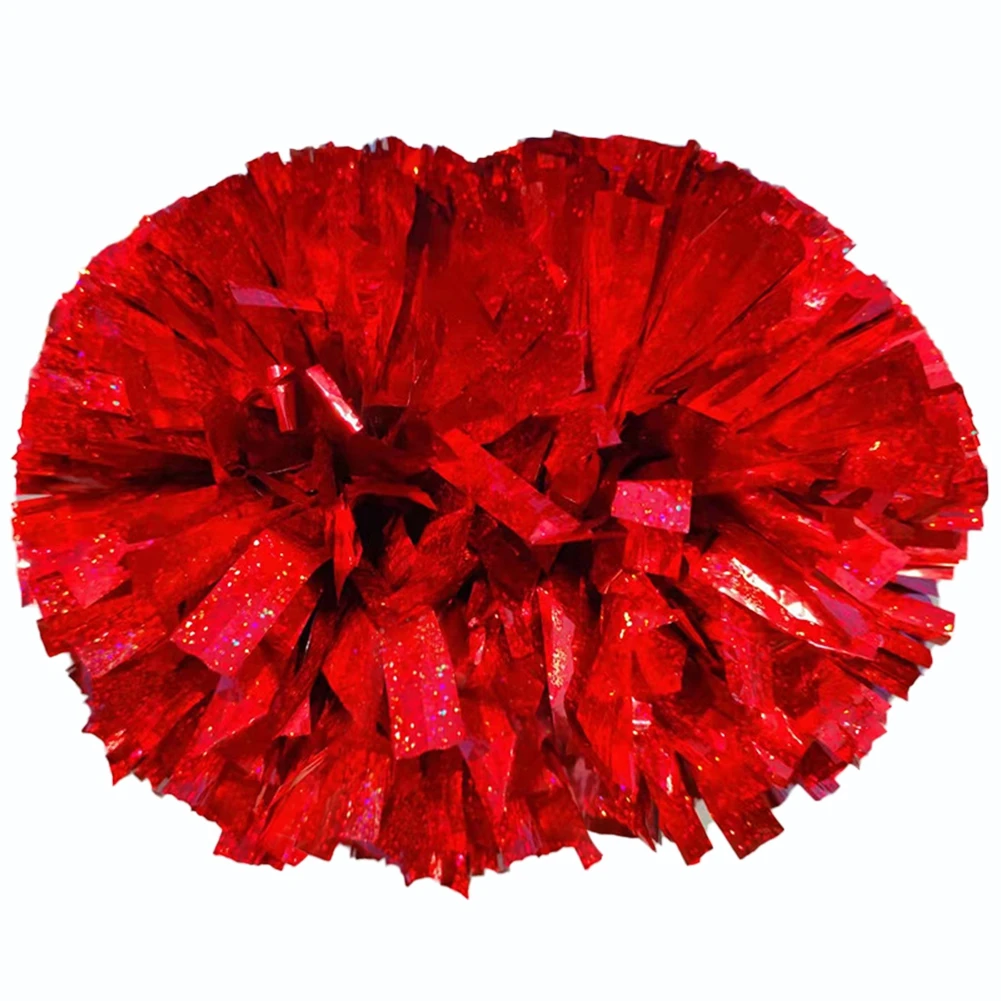1pc 32cm Laser Film Dazzling Cheering Pompoms Sports Game Pom Poms Cheerleading Flower Ball Vocal Concert Dance Party Decorator