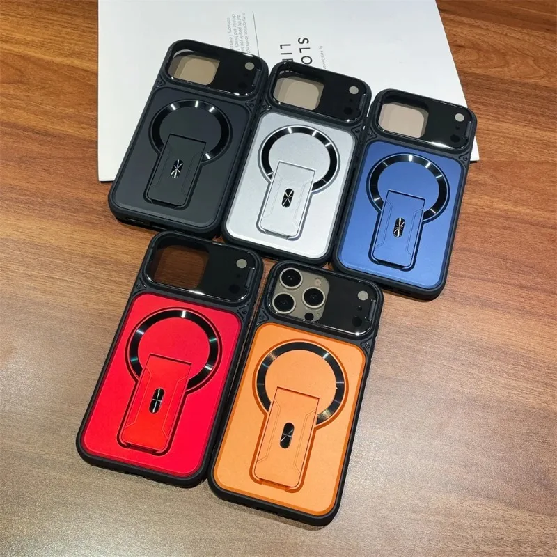 Luxury Folding Magnetic Phone Case with Lens Protector