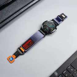 Sport Nylon Magnetic Watch Band, 20 - 22mm, Universal Fit Strap - 20mm (Blue)
