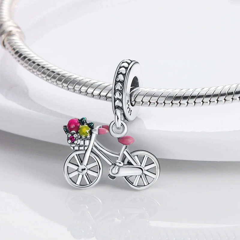Reise-Charms aus 925er Silber, japische Puppe in blauem Kimono, baumelnde Charm-Perlen, passend für Anhänger, PAN-Armband, Halskette, Schmuck – Detail 34