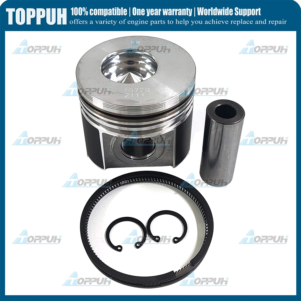 

Поршневой комплект и комплект колец для Kubota V2003 V2003-IDI Engine (прямой впрыск), 1 шт.