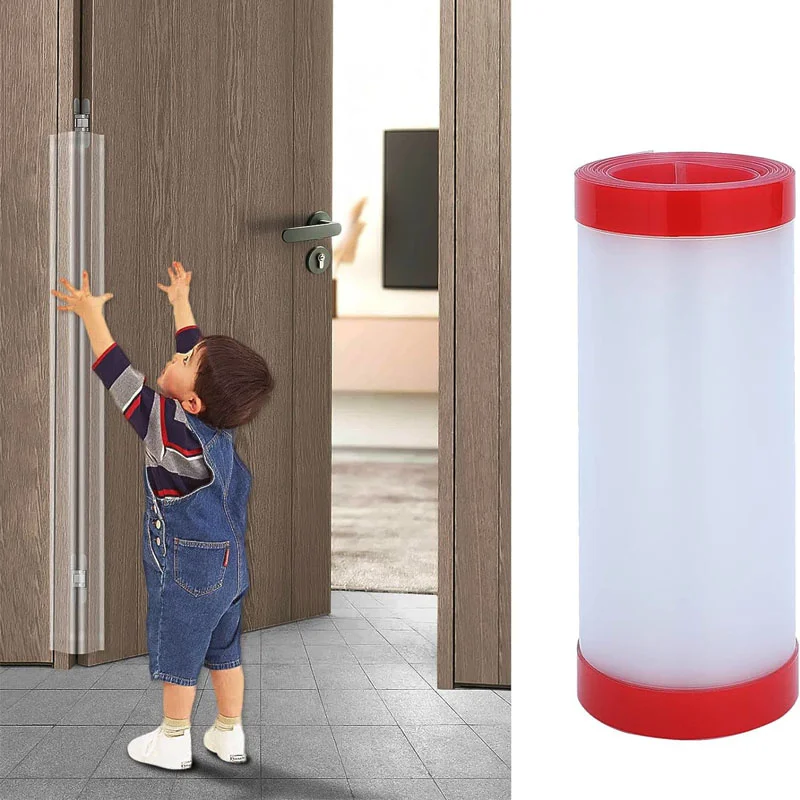 Clear Child Safety Door Hinge Protector Cover Finger Pinch Guard Baby Security for Back of Door Domestic Kindergarten School door hinge protector