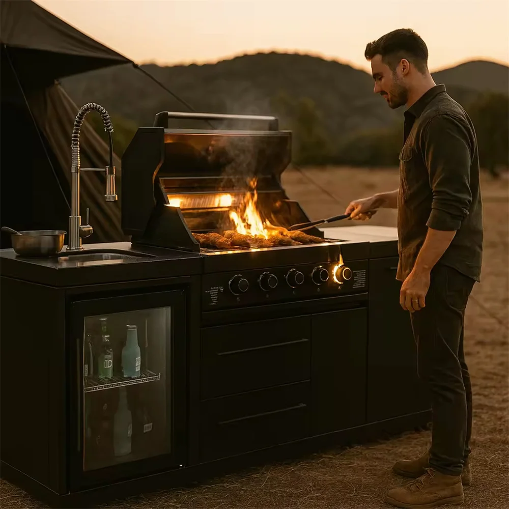 Custom Outdoor Kitchen BBQ Grill 5