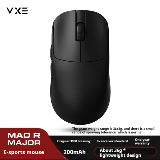The New Vxe Mad R/R Major Gaming E-Sports Mouse Paw3395/3950 Dual