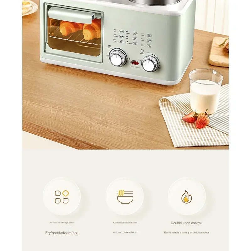 Household Multifunctional Breakfast Maker Four-in-One Breakfast Machine Sandwich Machine Waffle Machine Timing Control 5