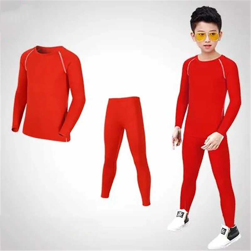 Set da calcio per bambini Bambini Ragazzo Studenti Fitness Basket Corsa Esercizio Allenamento Sport Maglietta da calcio + Legging Pant M08 - immagine 5
