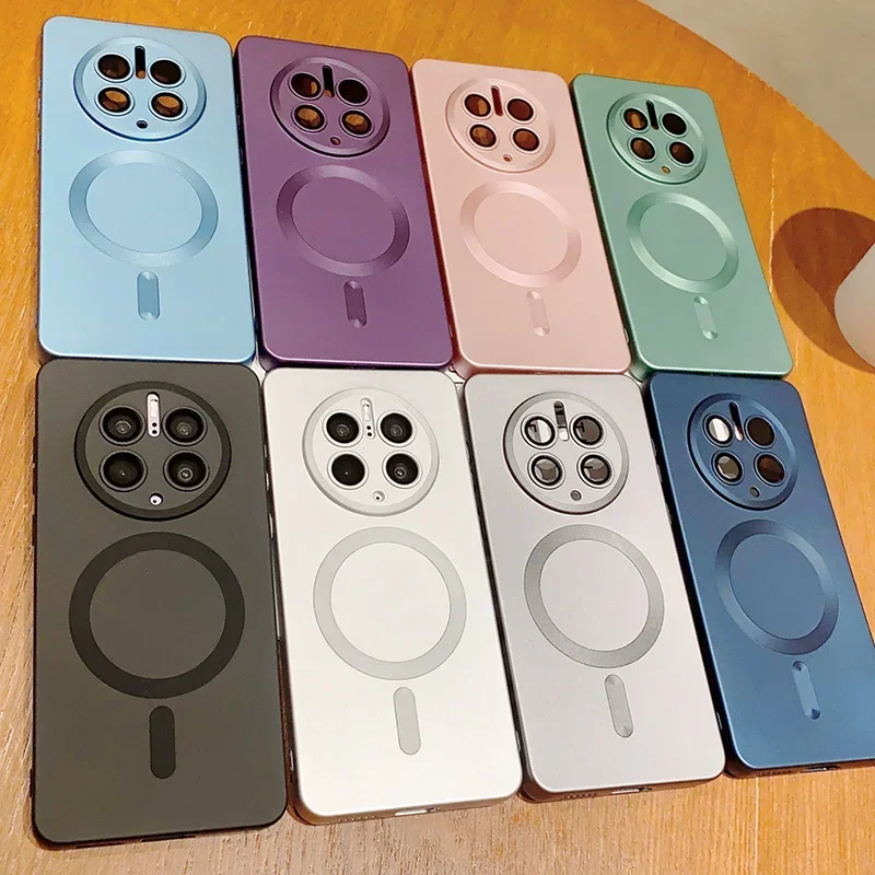 Skin Feel Magnetic Wireless Charging Case Huawei P60 P60PRO P50 MATE 50 40 30 Pro for Magsafe Soft Silicone Cover_voghion.com