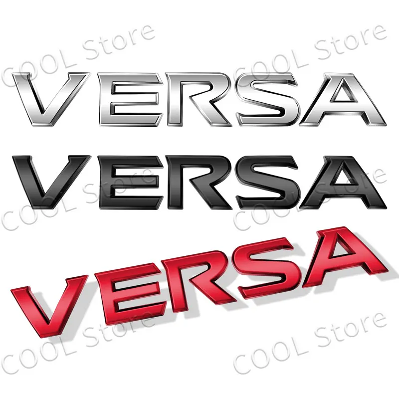 Автомобильный 3D металлический автомобильный Стайлинг с логотипом VERSA, наклейка с эмблемой багажника для Nissan, клейкий значок, автомобильные аксессуары