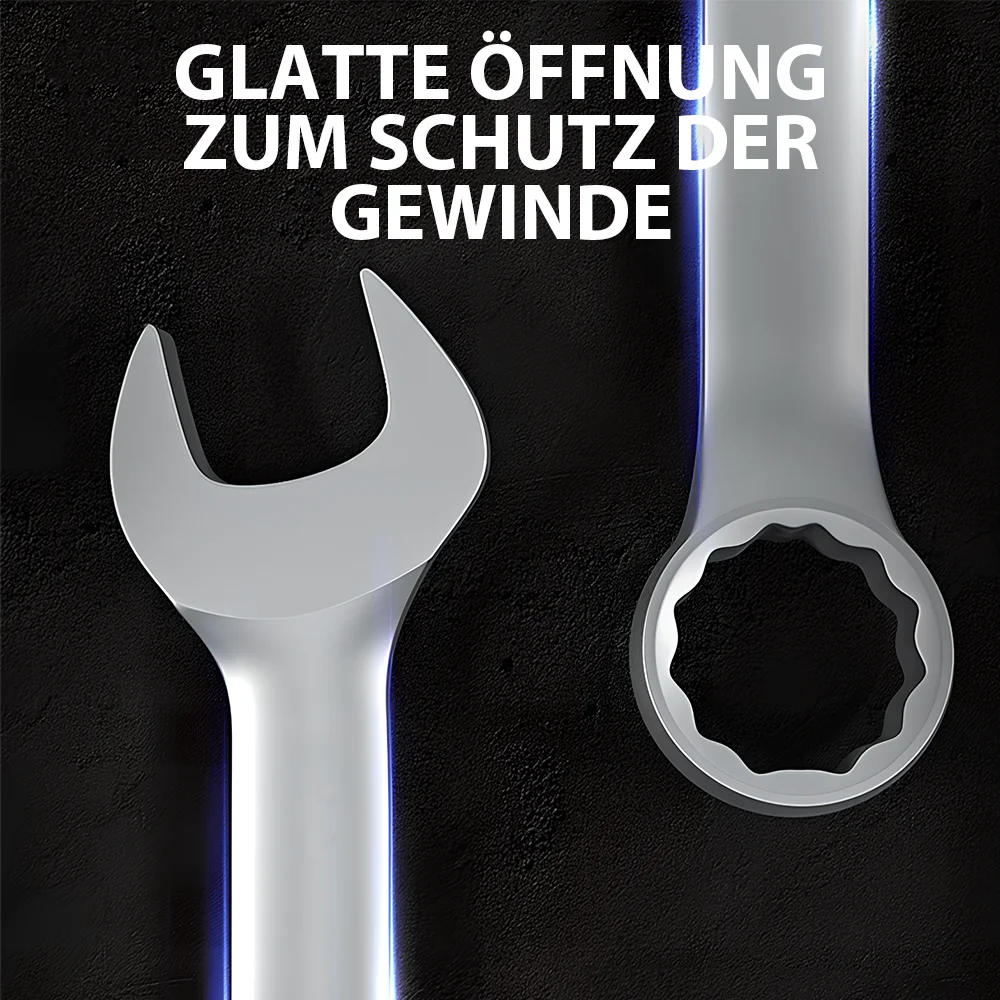 25-teiliges ultradünnes Schraubenschlüssel-Set, 6–32 mm, Kohlenstoffstahl-Schraubenschlüssel, metrische Ratsche, Ring-Maulschlüssel-Set mit Tasche, Auto-Wartungswerkzeuge – Detail 12