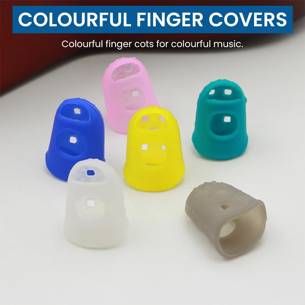 5 PCS/Set Thickened Universal Finger Silicone Guitar String Finger Cover Protective Cover Wear-Resistant And Non-Slip finger protector,finger guard