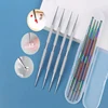 4pcs Nail Art Dotting Pen Dual End Stainless Steel Nail Painting Picking Dot Pen Nail Point Rhinestone Painting Manicure Tools 1