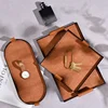 Woven Leather Storage Tray Metal Organizer Tray Rectangle Cosmetic Desktop Debris Finishing Home Key Storage Family Organizer 5