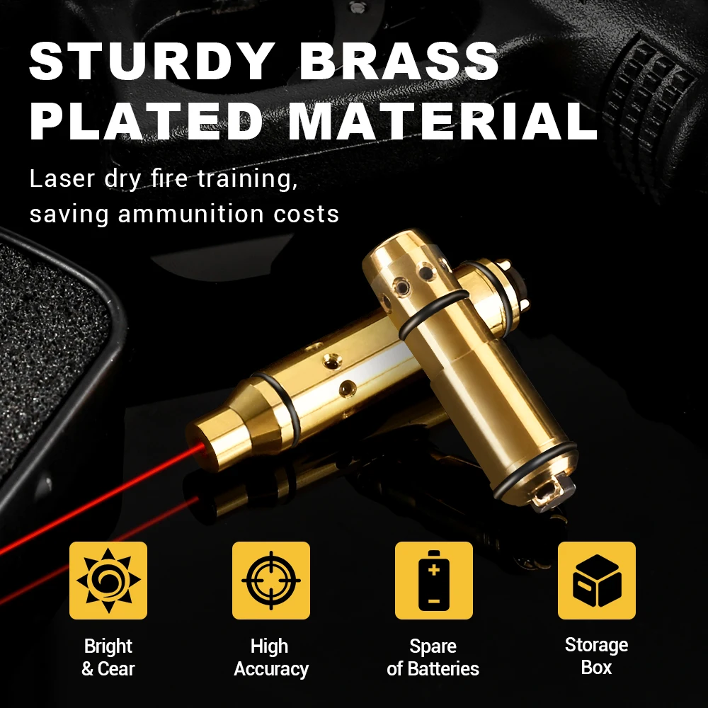 Dry Fire Training Laser 9mm 223Rem Laser Training Bullet Upgrade Battery Cover Tactical Red Dot Cartridge Pointer laser pointer laser sight red dot laser sight dry fire laser trainer