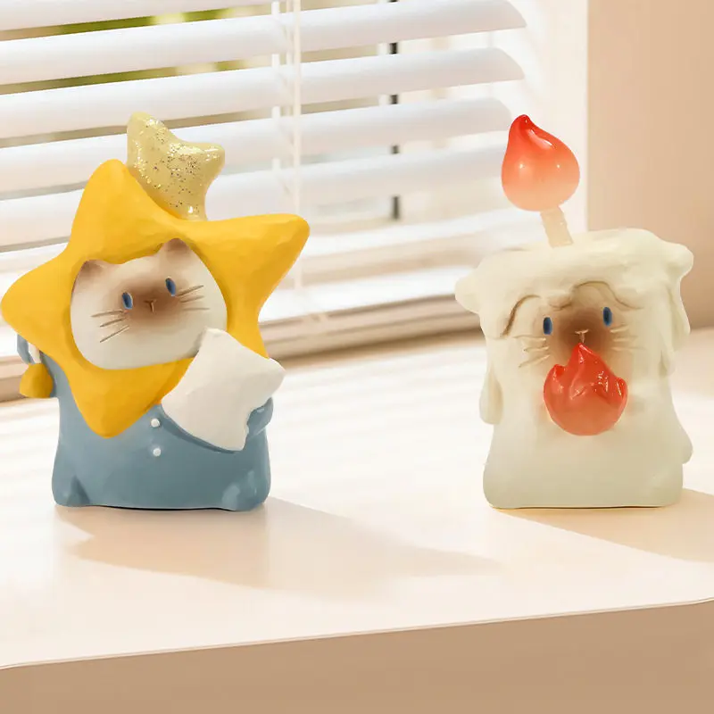 2026 Neu Original Cat PAI Warm Blind Box Anime Klassische Niedliche Siamesische Katze Kreative Schreibtisch-Dekoration Awispofwarmth Spielzeug Geschenke