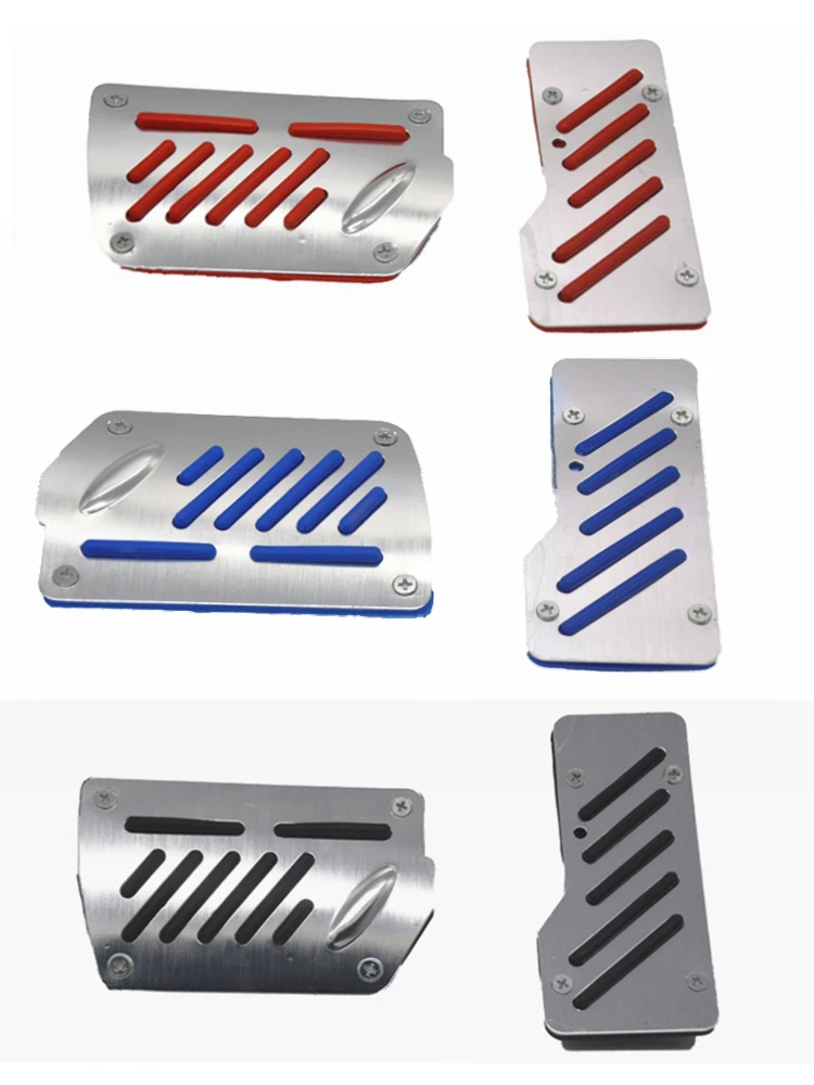 2 pcs Aluminum Automatic Car Transmission Non-Slip Pedal Cover Set Kit Pedali Accelerator Pedal Brake,car accessories,car pedals,pedal cover