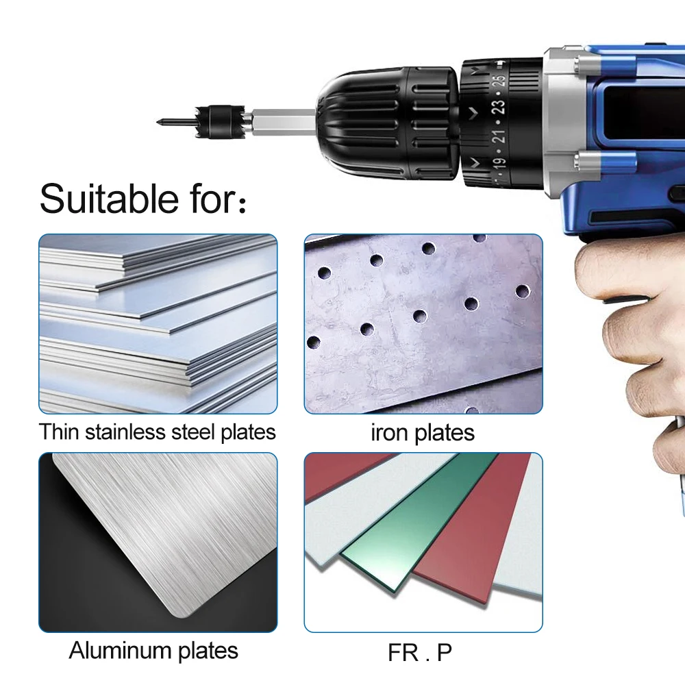 Hampton Doppelseitige Dreh Spot Schweiß Bohrer 5/16 3/8 Loch Cutter Remover Metall Bohrer Bits Für Metallbearbeitung – Detail 3