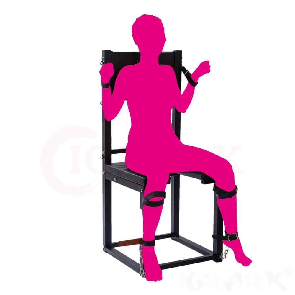 Adult Game Slave Training Bondage Chair Couples Bedroom Sex Furniture Restraint Stool Forced Orgasm Sex Toys Adult Supplies