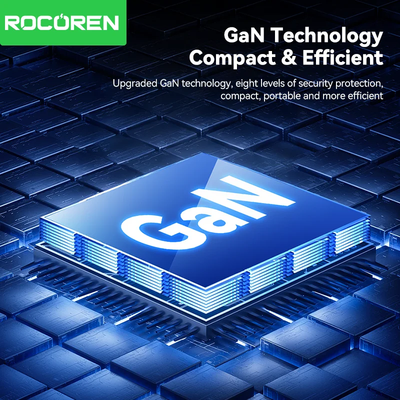 Rocoren 400 واط USB نوع C Gan شاحن محمول 10 في 1 س...