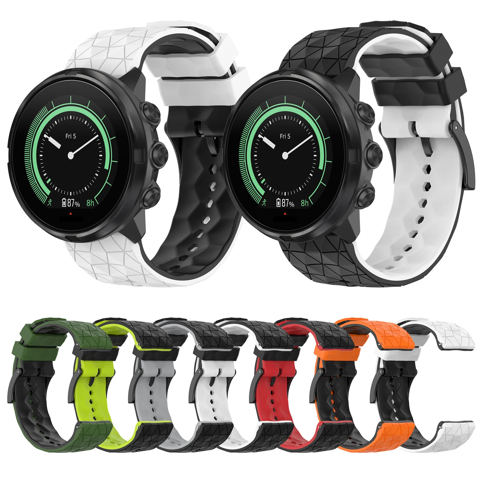 

Ремешок силиконовый для Suunto9, резиновый спортивный браслет для смарт-часов Suunto _ 9 baro suunto_spartan, 24 мм