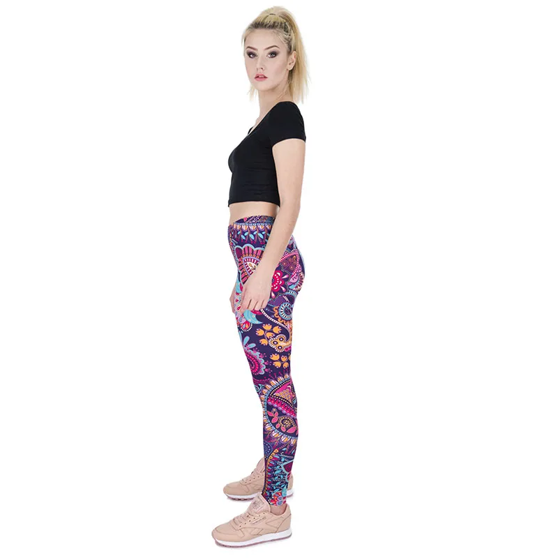 Floral Fire High Waisted Leggings, High Waisted Yoga Pants