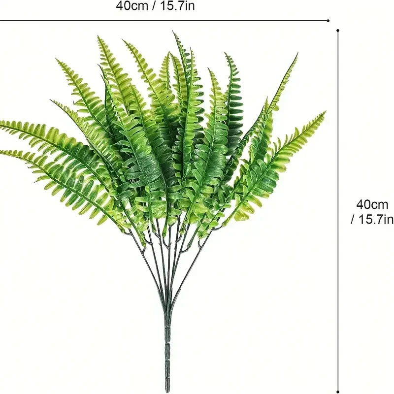 10 Bundles artificial plants Premium Oxidation Resistance Boston Fern Real Touch Faux