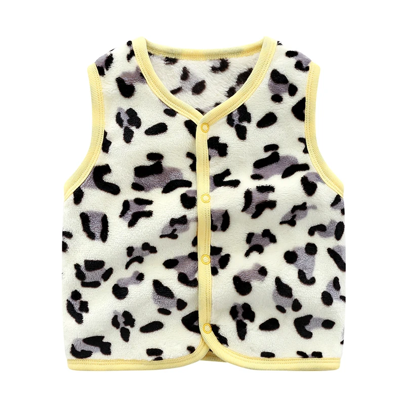 Children's Velvet Vest Autumn and Winter Baby Warm Vest Baby Cardigan Boys and Girls Thickeneded Outer Top