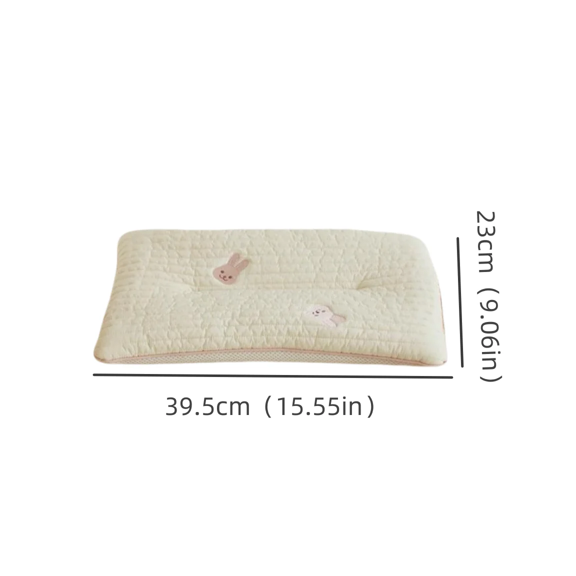 Embroidered pillow for infants and young children neck protection cotton sweat-absorbent baby shaped