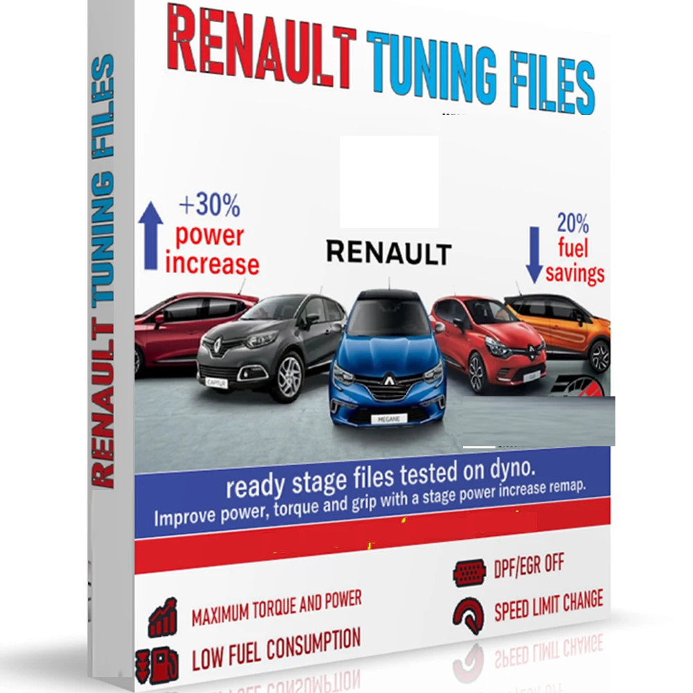For Renault Tuning Files [ 6.4GB ] Moded Ecu Progam  Remapping Stage1,Stage 2...etc  Power increase remap  ECU Remapping files