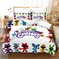2024 Smiling Critters Bedding Set Single Twin Full Queen King Size Bed Set Adult Kid Bedroom Duvetcover Sets Anime Bed Sheet Set 2