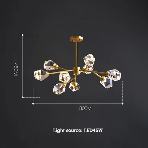 crystal ball chandelier Crystal chandelier living room modern light luxury simple fashion net red ins bedroom lamp dining room lamp cheap chandeliers Chandeliers