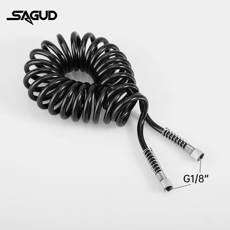 SAGUD Airbrush Hose 10 Foot Nylon Braided Air Hose with 1/8 Size On Both  End and Adapter 1/8 male - 1/4 female for Most Airbrush Kit 10ft (3m)