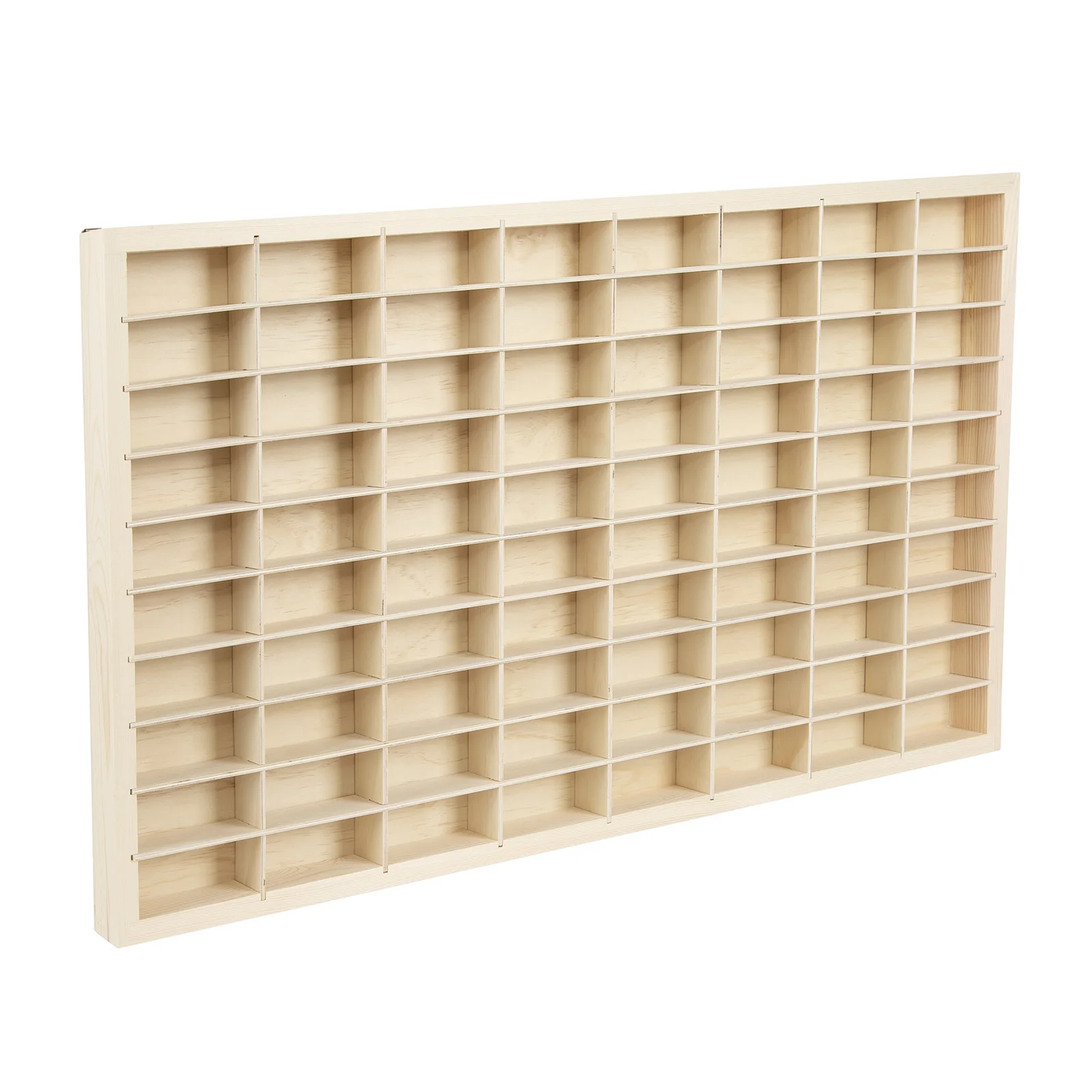 80-Grid Wood Display Shelf for 1:64 Hot Wheels