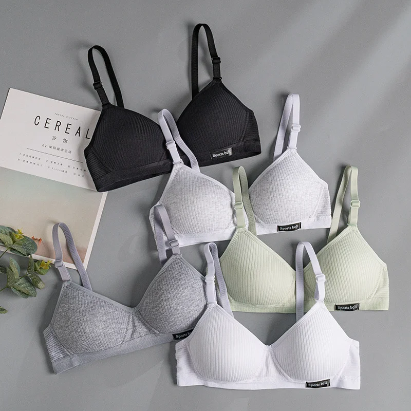 Girls Bra Wireless Thin Bras Girls Lingerie Sports Underwear Clothes  Comfortable Cotton Bras Young Girl Bra Underwear Set