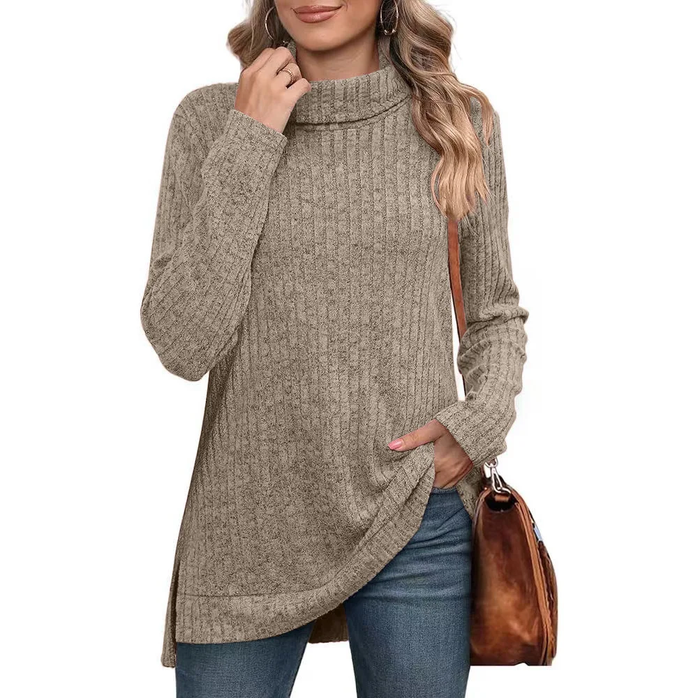 Women Long Sleeve Knitted Tshirt Tops