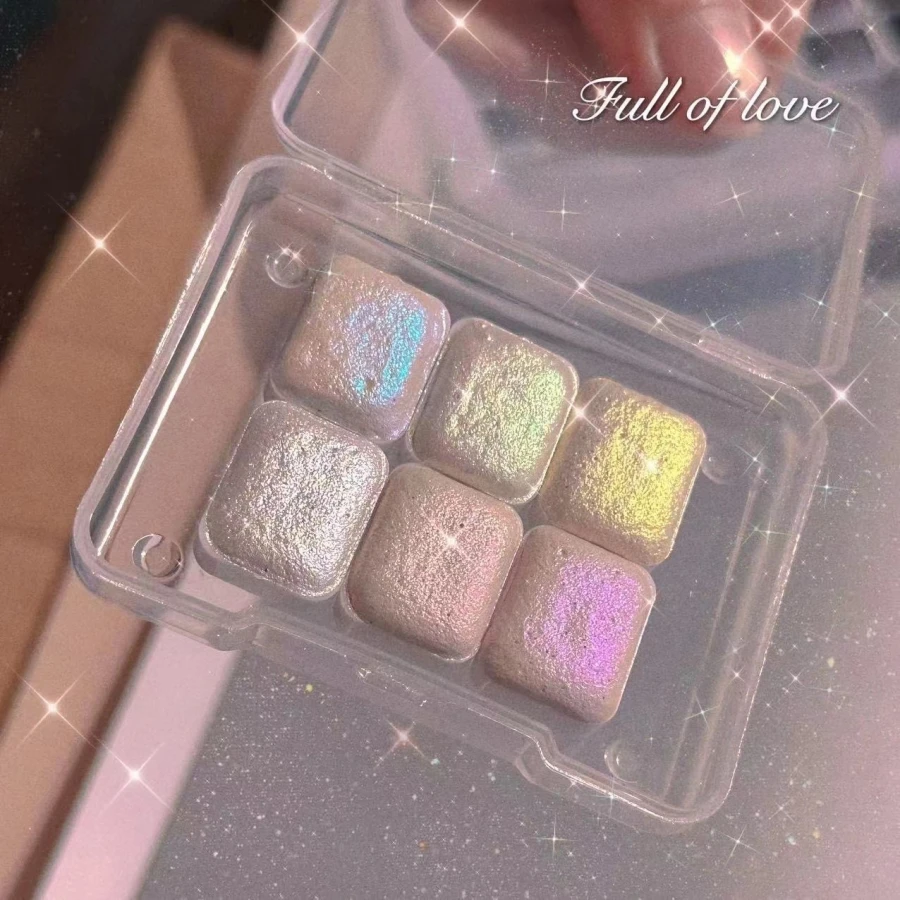 6/18 컬러 진주 단색 수채화 안료, 인어, 진주 수채화 안료, 네일 래핑 꽃 그림 염색 도구, thangka ES