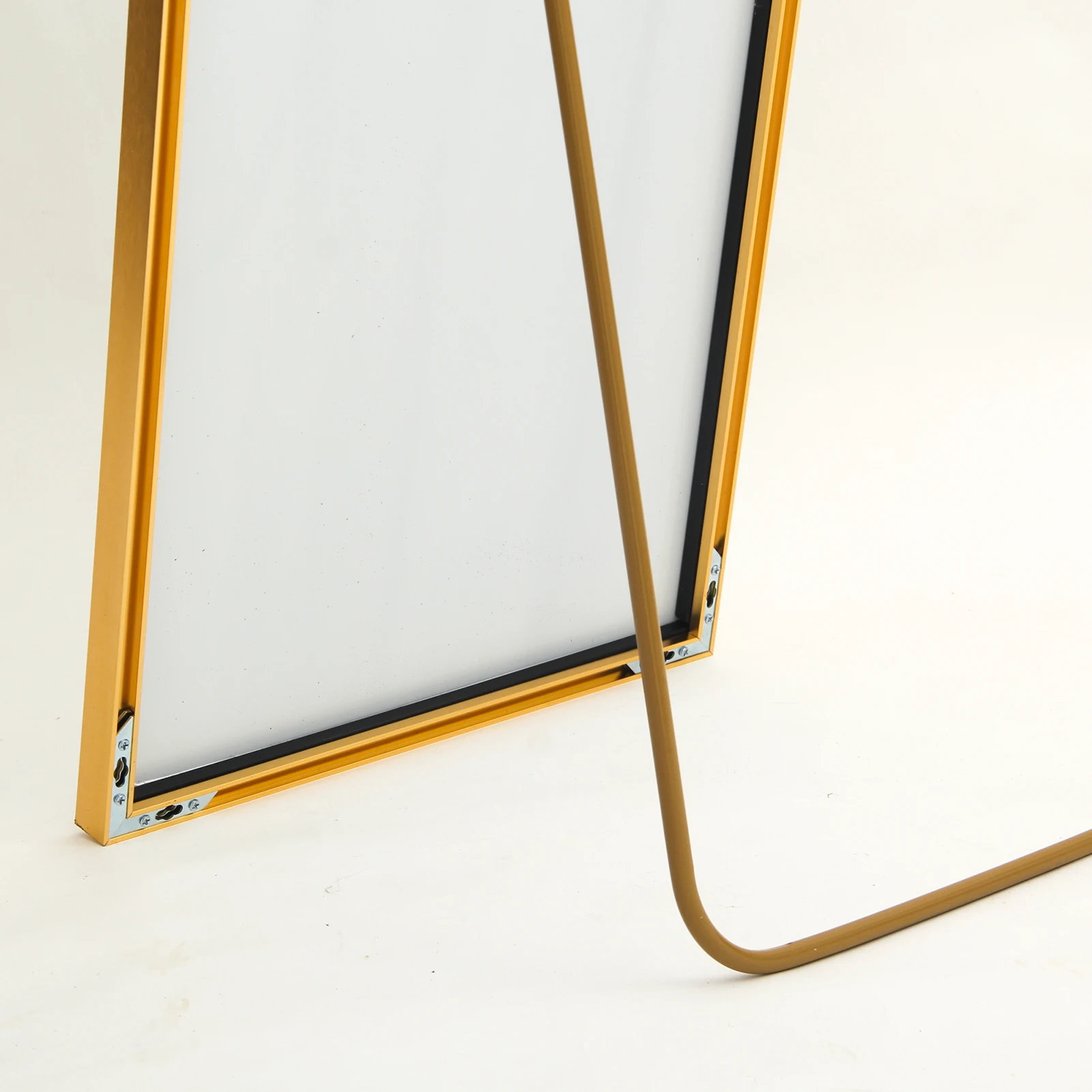 Rosahqnda Quadratischer Ganzkörperspiegel 140x40cm, verstellbarer Ständer, Aluminiumrahmen, zum Aufhängen oder Aufstellen, für Wohnzimmer und Garderobe – Detail 3