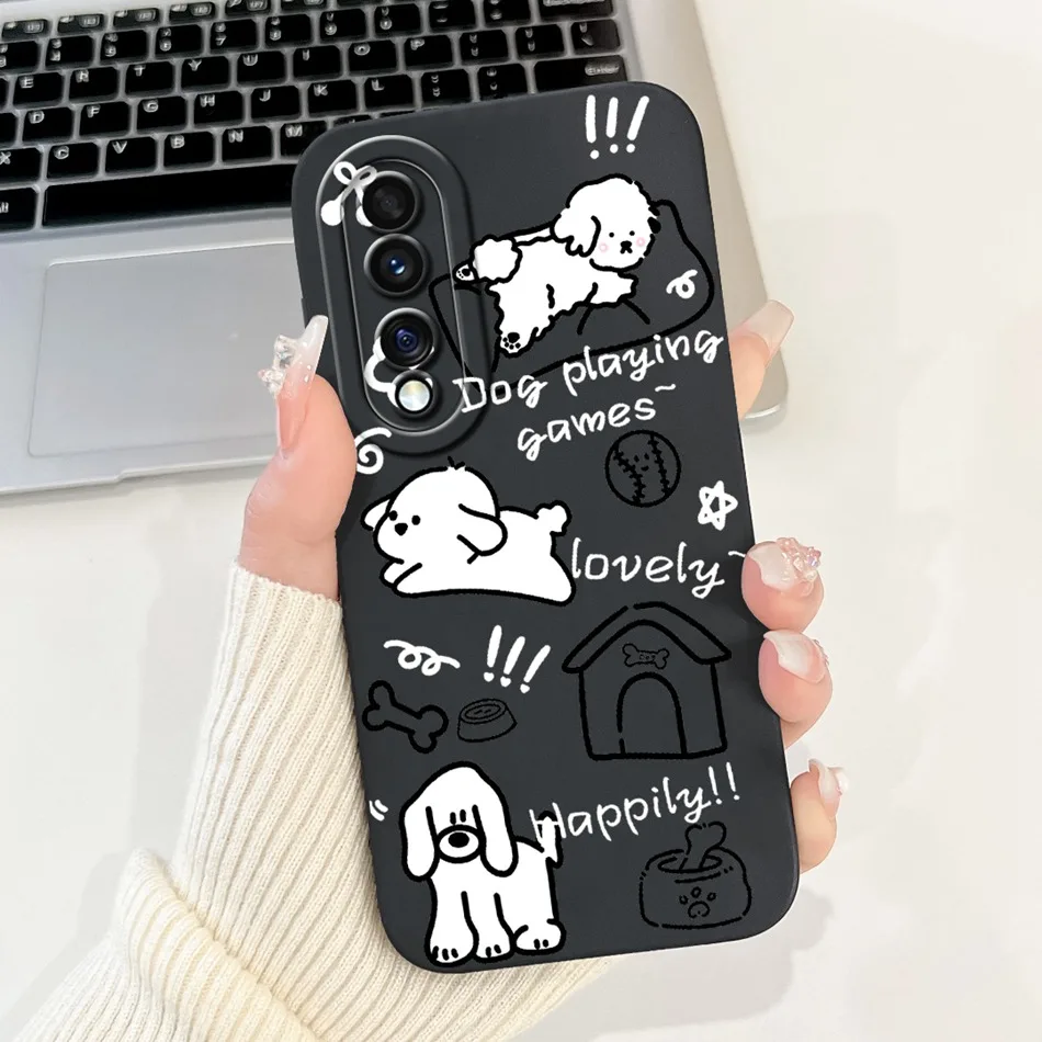 Cute Panda & Rabbit Cartoon Soft Silicone Shockproof Case - Fits Select Honor Models